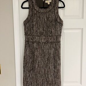 Michael Kors Textured Brown Mini Dress